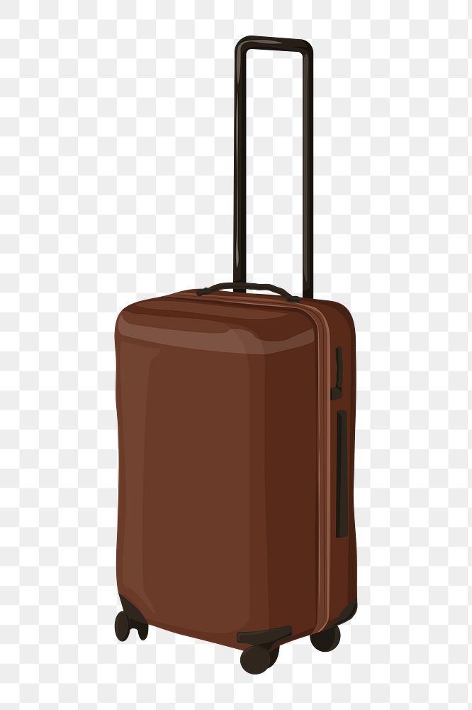 Suitcase png, aesthetic illustration, transparent background