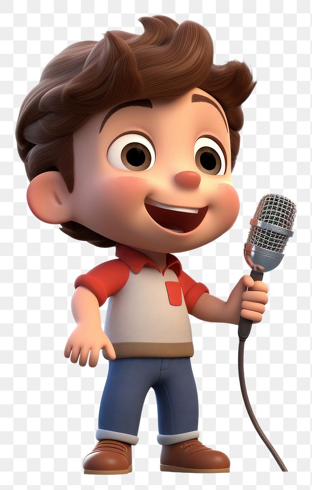 PNG Little boy singing cartoon | Free PNG - rawpixel