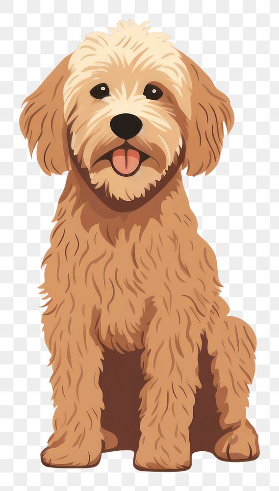 PNG Labradoodle pet mammal animal. AI generated Image by rawpixel.