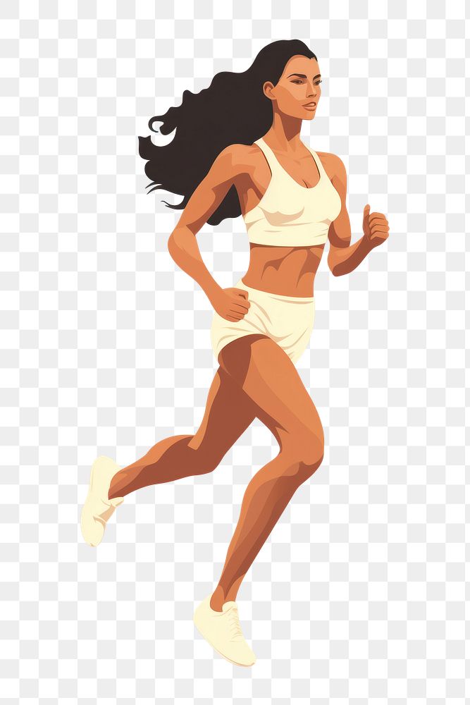 PNG Woman running jogging adult determination. AI generated Image by rawpixel.