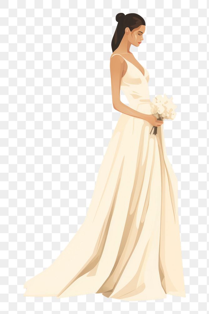 PNG Wedding dress fashion bride. AI generated Image by rawpixel.