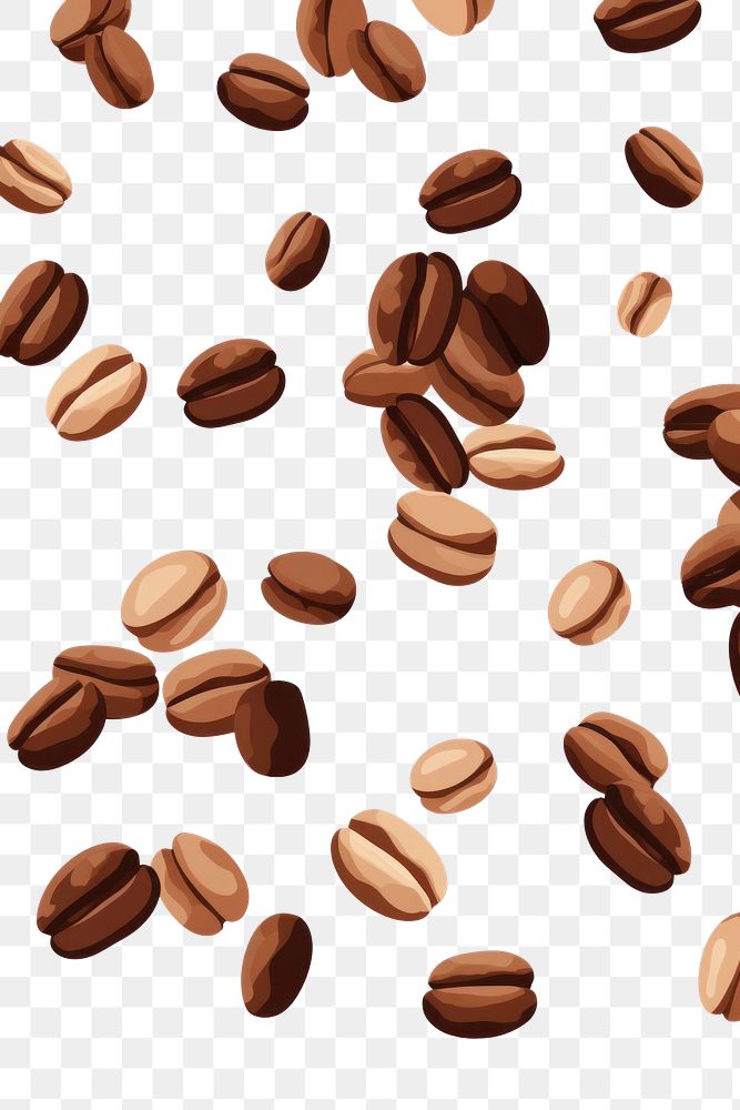 PNG Falling coffee beans backgrounds pill  