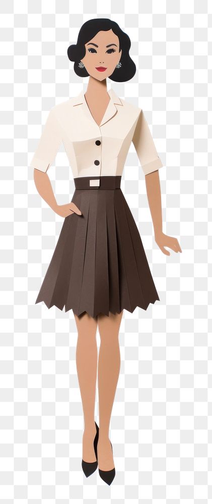 PNG  50s Asian businesswoman skirt dress adult. AI generated Image by rawpixel.
