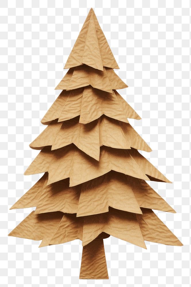 PNG Chrismas tree paper wood art. 