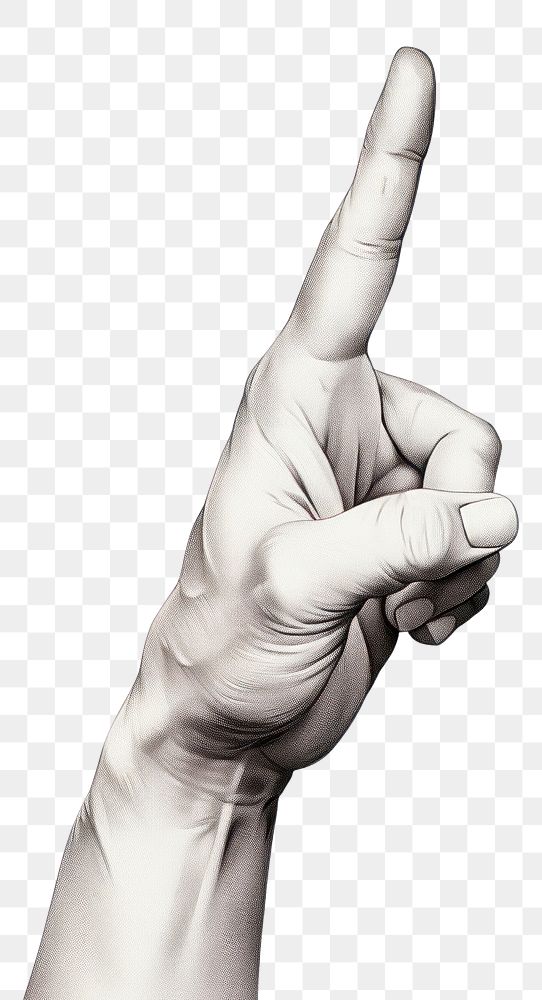 PNG  Pointing hand finger white white background. AI generated Image by rawpixel.