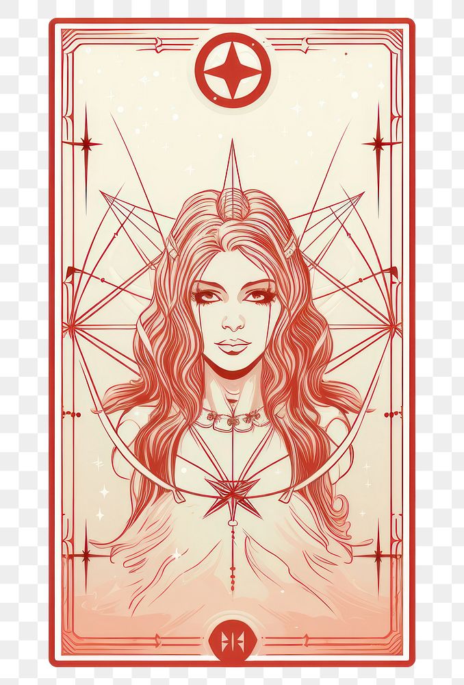 PNG An individual tarot card drawing sketch art. 