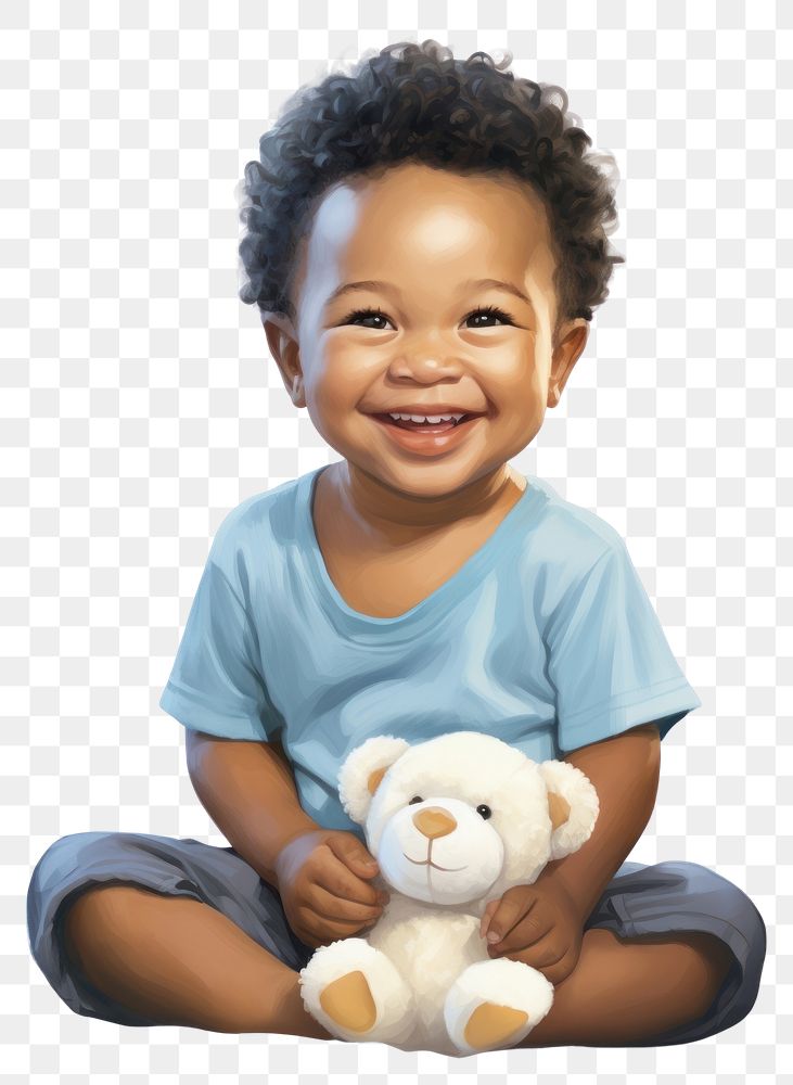 PNG Baby sitting toy portrait. AI generated Image by rawpixel.