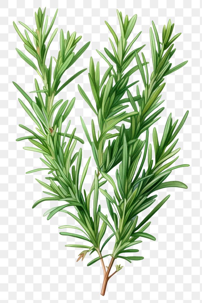 PNG  Rosemary plant green herbs. AI generated Image by rawpixel.
