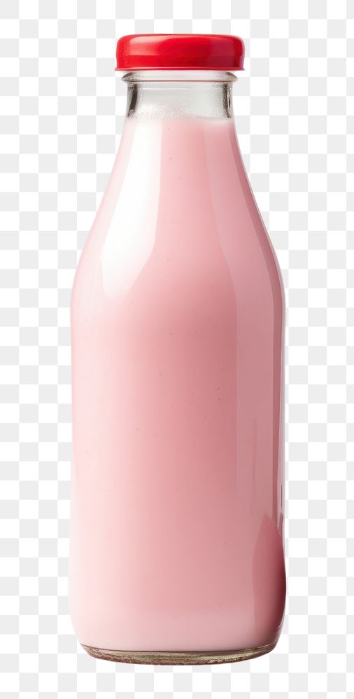 PNG Strawberry milk bottle fruit dairy. AI generated Image by rawpixel.