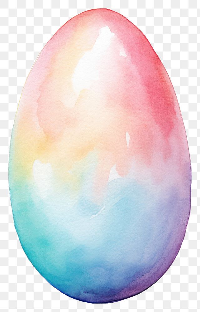 PNG  Hand-painted Easter egg easter white background creativity. AI generated Image by rawpixel.
