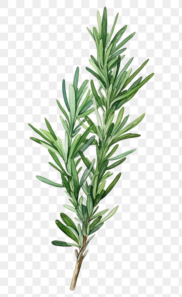 PNG  Rosemary plant green herbs. AI generated Image by rawpixel.