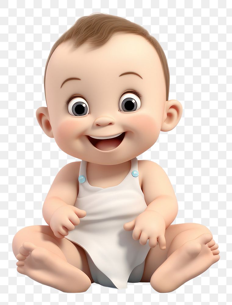 PNG Baby smiling sitting person. AI generated Image by rawpixel.