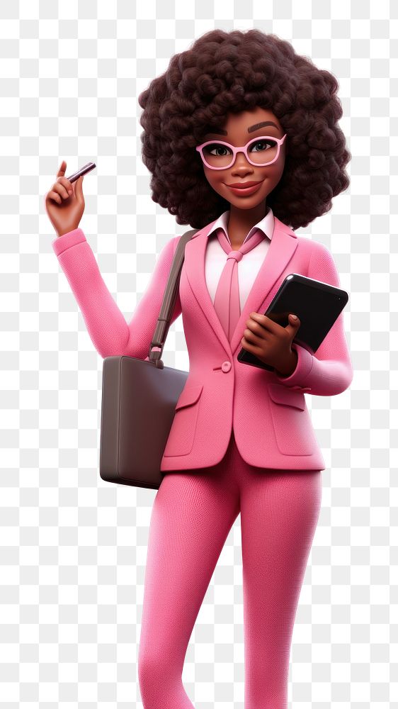 PNG  Woman wearing pink suit glasses holding adult. AI generated Image by rawpixel.