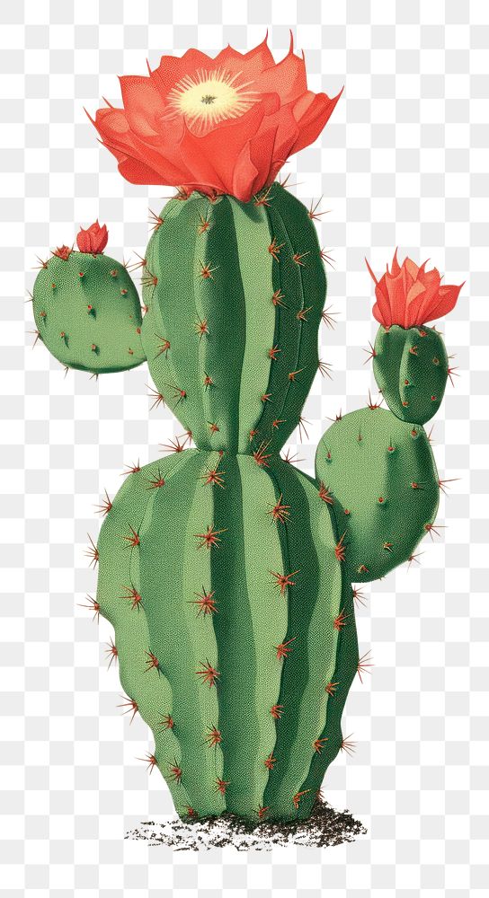 PNG Cactus cartoon flower plant. AI generated Image by rawpixel.