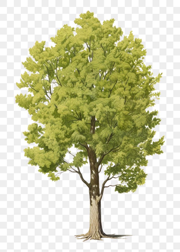 PNG  Cottonwood tree plant maple white background. AI generated Image by rawpixel.