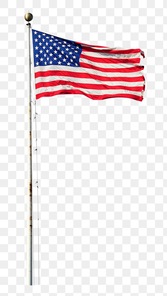 U.S. flag png, transparent background