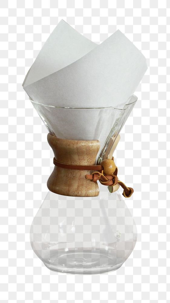 Drip coffee glass png, transparent background