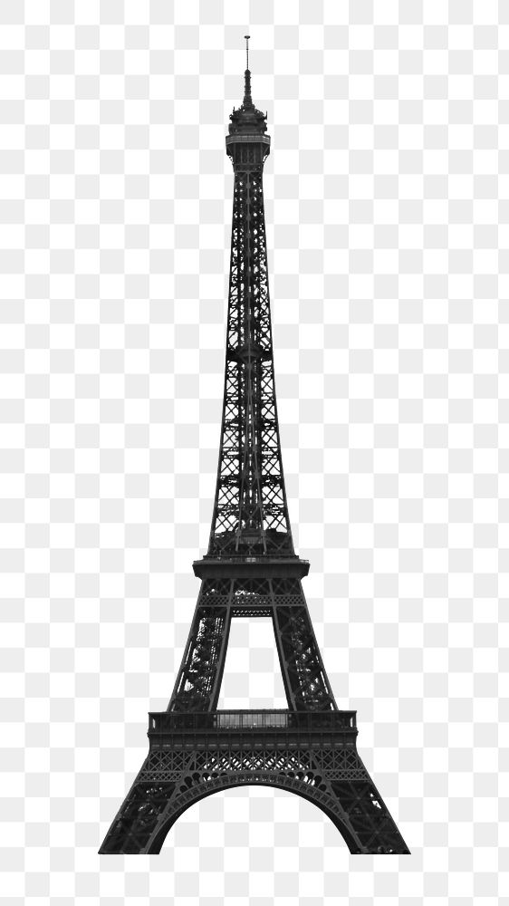 Eiffel tower, png sticker, transparent background