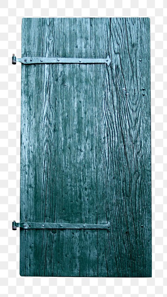 Blue wooden door png, transparent background