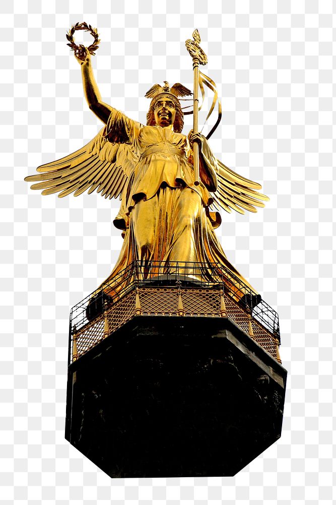 Png Berlin Victory Column statue, transparent background