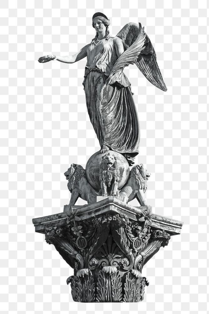 Goddess Concordia statue png, transparent background