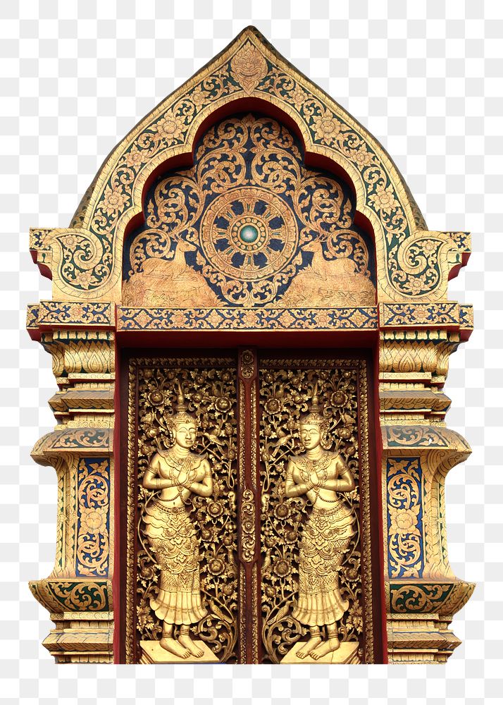 Temple door png sticker, transparent background