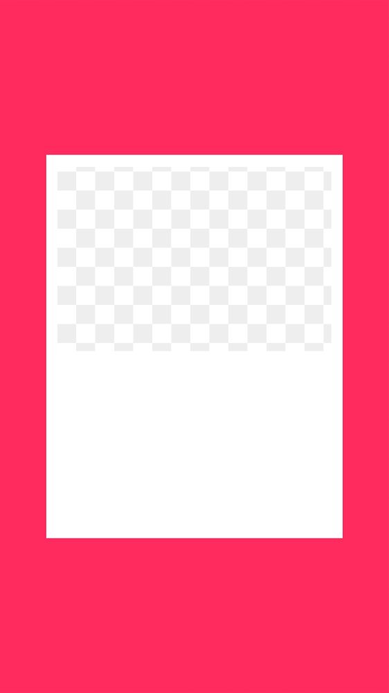 Pink frame png Instagram story sticker, transparent background