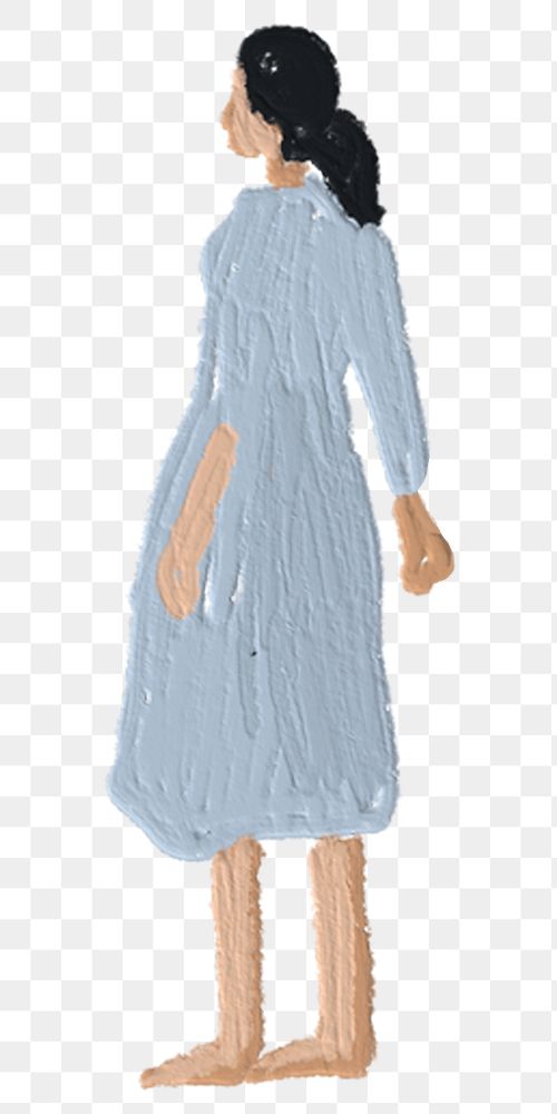 Drawn woman png transparent background