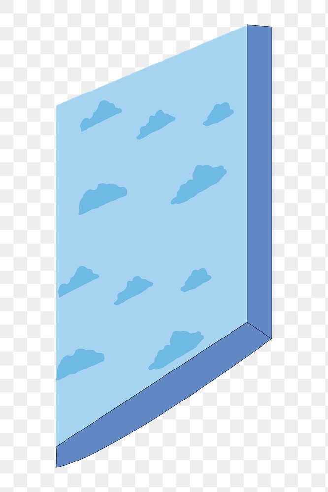 Sky rectangle png sticker illustration, transparent background