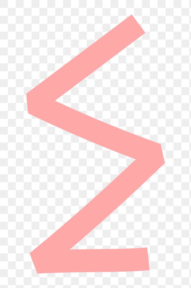 Pink zigzag line png, transparent background