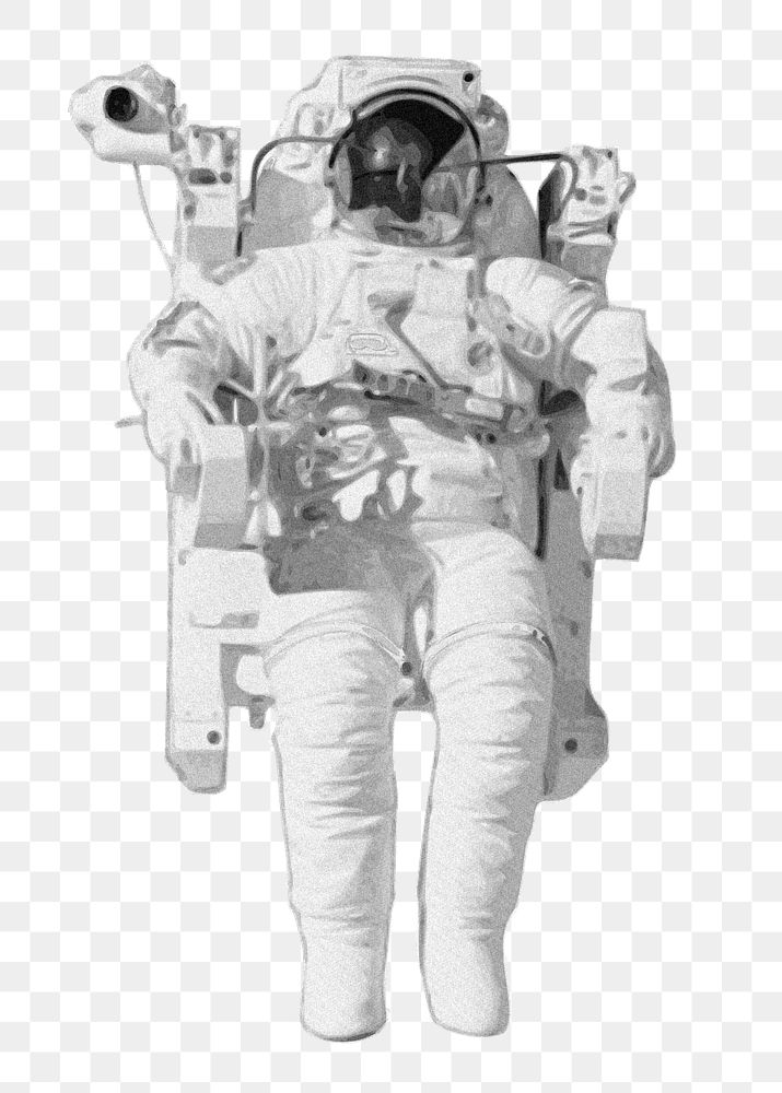 Floating astronaut png, space image, transparent background