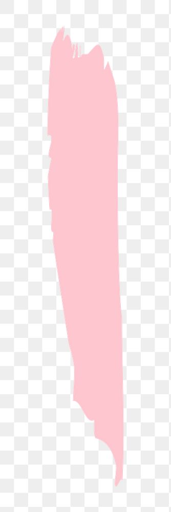 Pink brush stroke png, transparent background