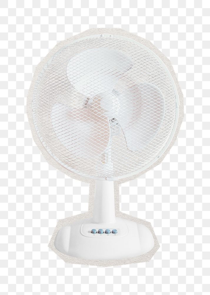 Electric fan png sticker, paper cut on transparent background