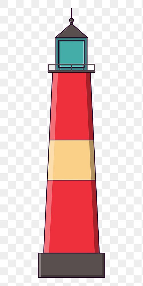 Lighthouse png illustration, transparent background. Free public domain CC0 image.