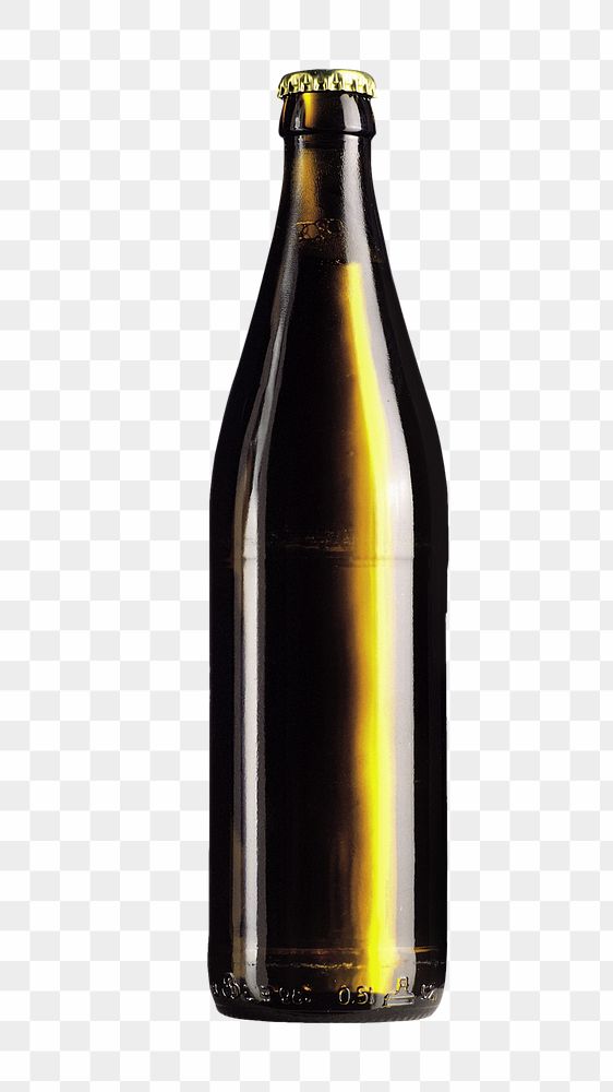 Beer bottle png, transparent background