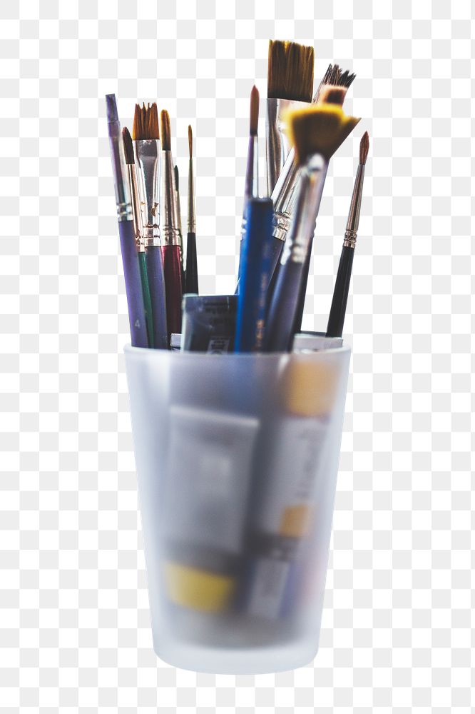 Paint brushes png, transparent background