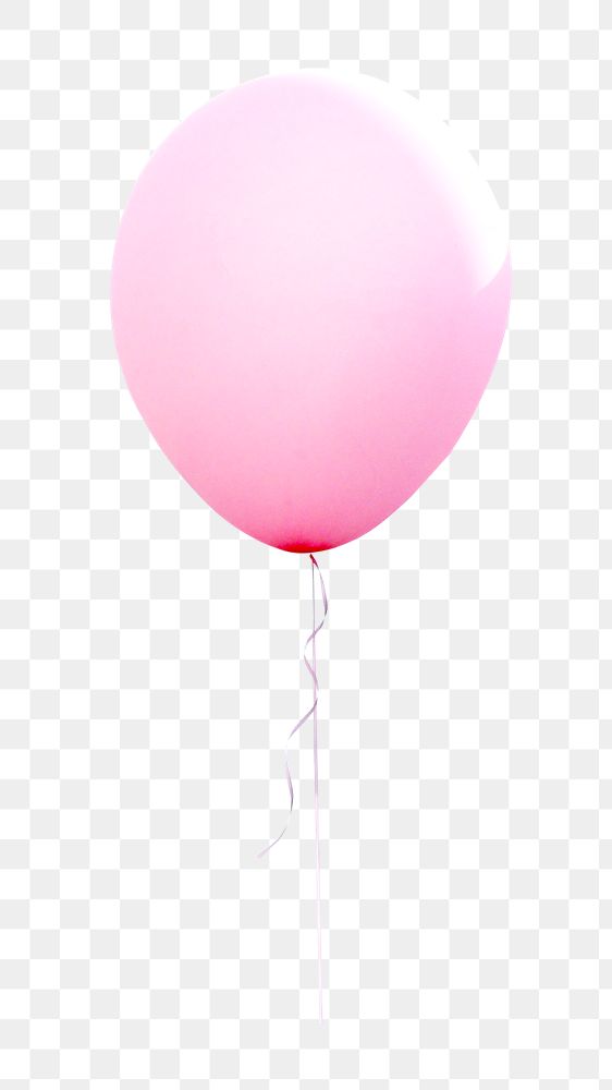 Pink balloon png, transparent background