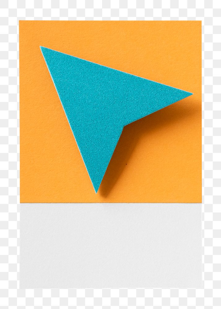 PNG Paper plane triangle arrow icon, collage element, transparent background