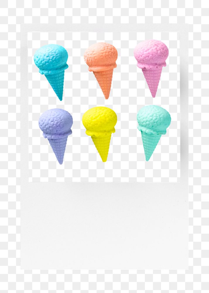 PNG Cute ice cream, collage element, transparent background