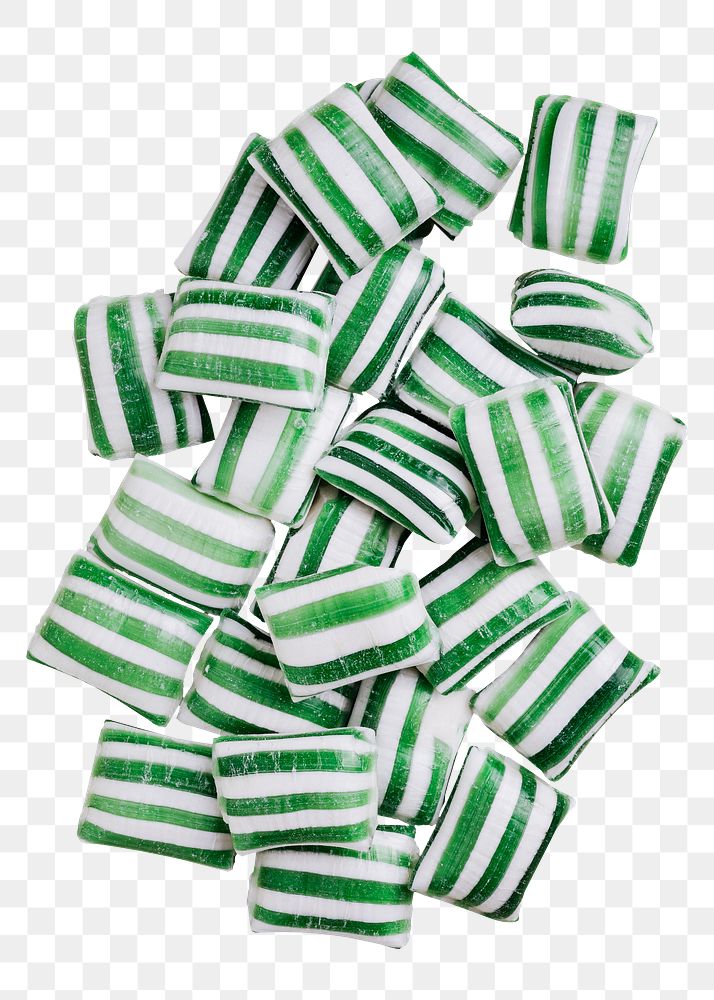 Green candy png, transparent background