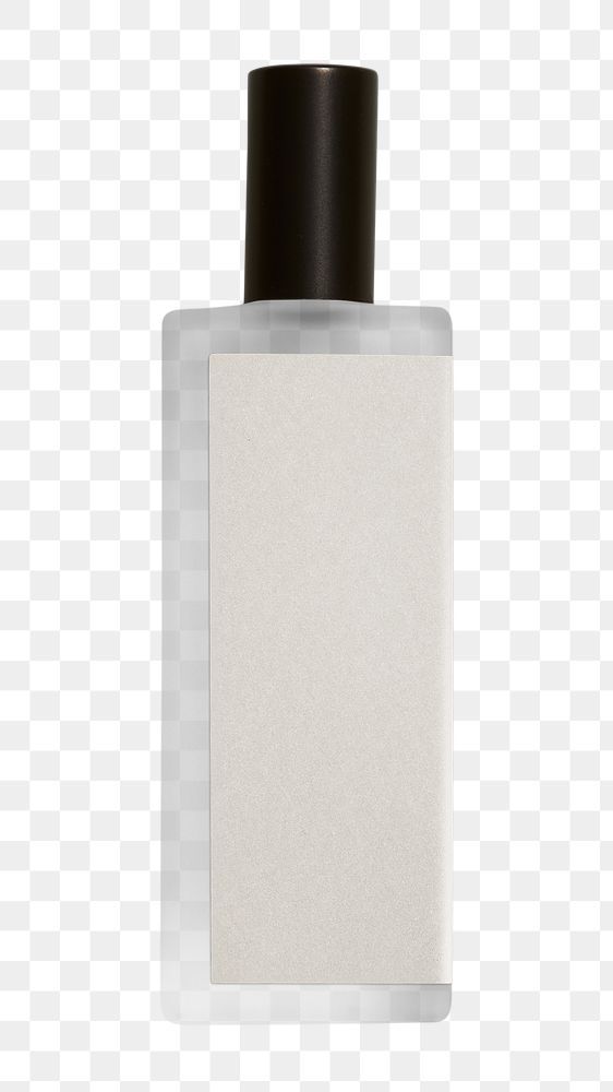 Skincare bottle png blank label sticker, transparent background