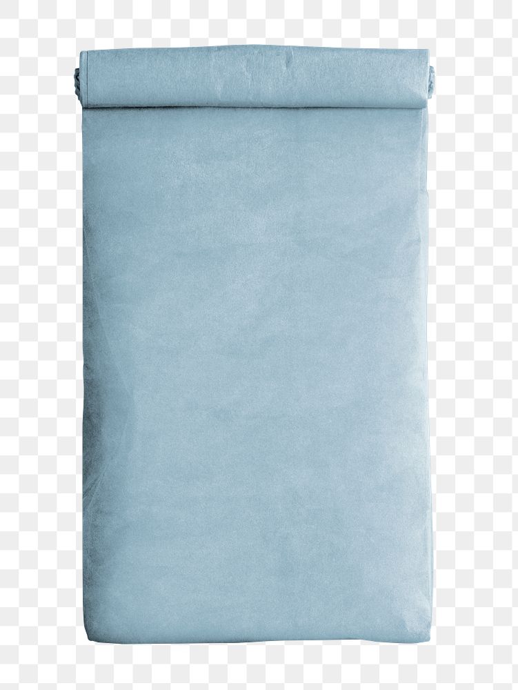 PNG blue reusable paper bag sticker, transparent background