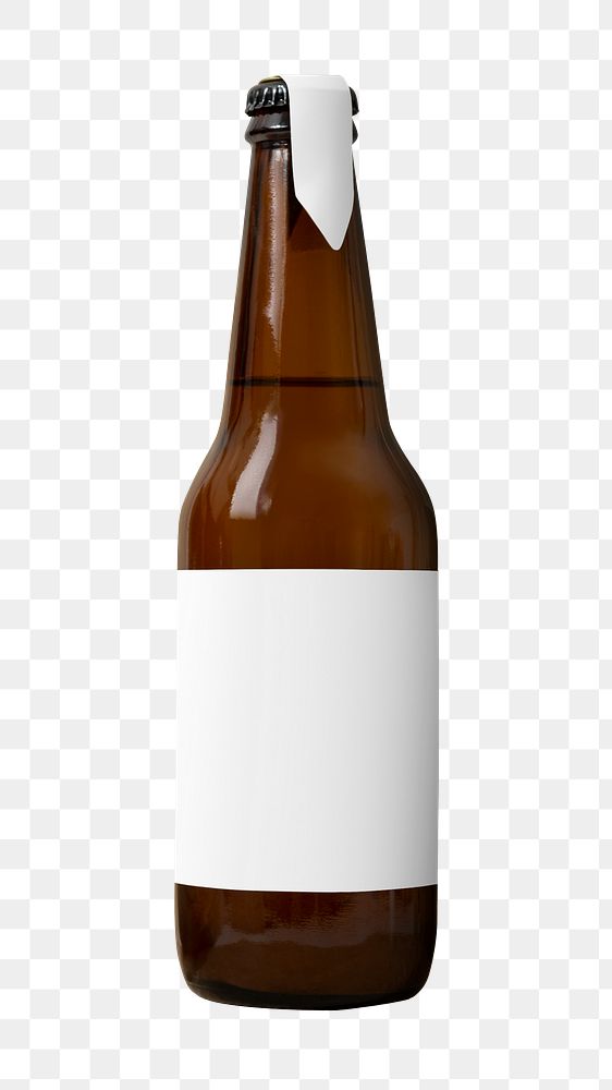 Beer bottle  png, transparent background