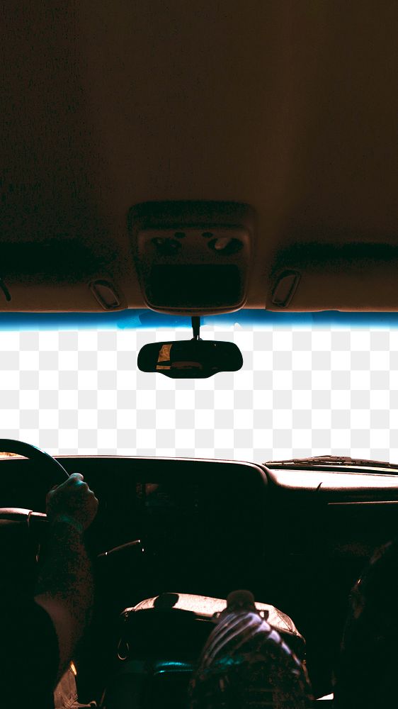 Car window png frame, transparent background