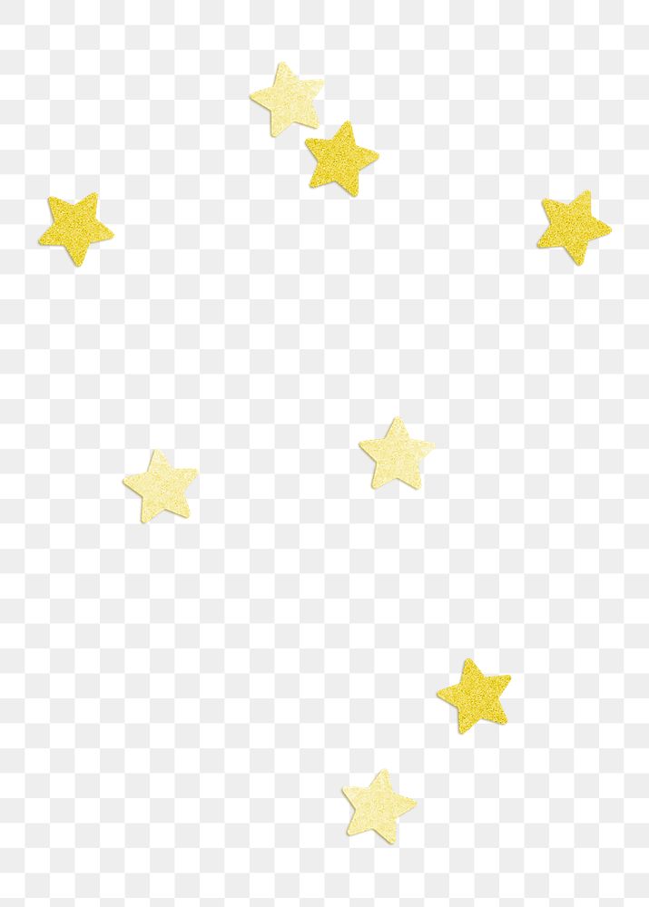 Cute gold stars png sticker, transparent background