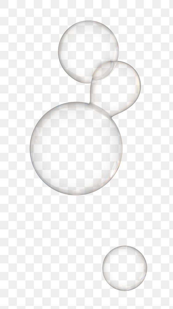 Transparent bubbles png sticker, 3D circle shape graphic