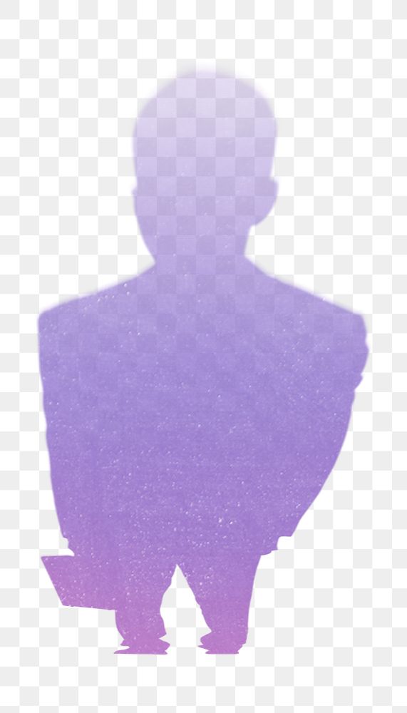 Purple businessman png element, transparent background