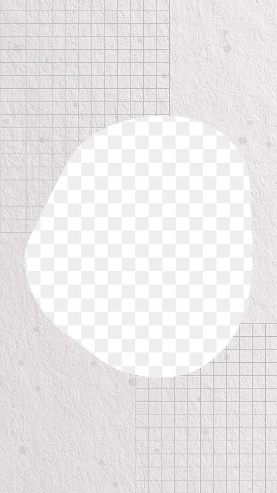 Blob shape frame png off-white sticker, transparent background