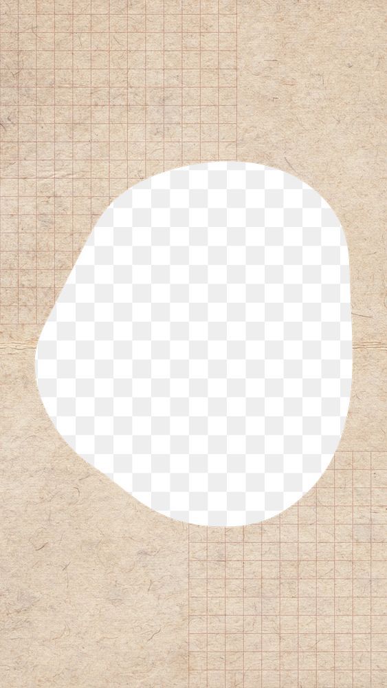 PNG beige blob shape frame sticker, transparent background