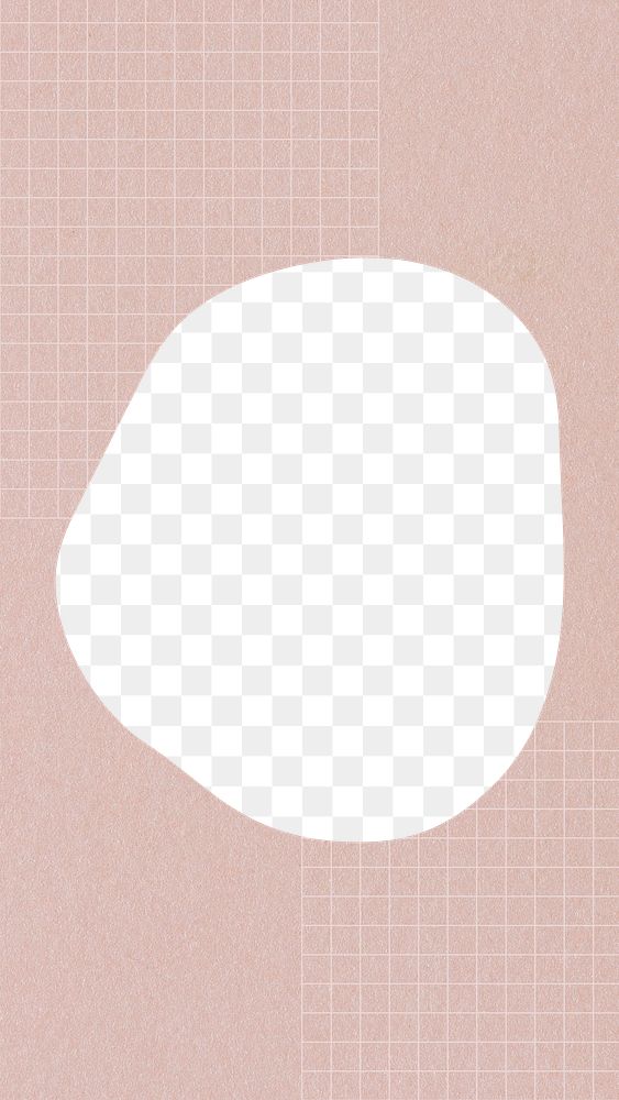 PNG pink blob shape frame sticker, transparent background